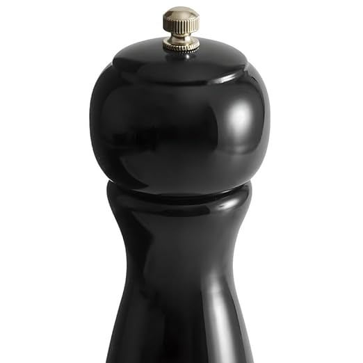 OCS Parts Pro Series 2-Pack Glossy Black Wooden Pepper Mills with Adjustable Grinder | 8-Inch Traditional Salt or Pepper Mill for Home Kitchens, Restaurants or Catered Events