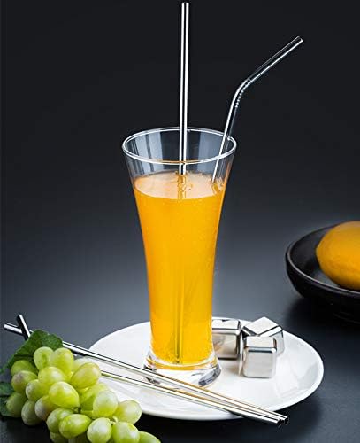 Reusable Metal Straws 200 Pack,10.5" Stainless Steel Straws All Straight Straws for 30oz Tumblers Yeti Cups Travel Mugs,Drinking Metal Straws In Bulk For Wholesale(200Pack Straight-Silver-10.5")