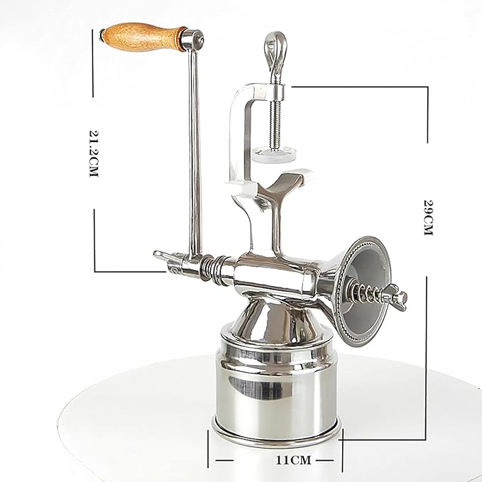 Grain Grinder, Portable Hand Crank Grain Mill, 304 Stainless Steel Wheat Grinder with Handle, Professional Manual Coffee Mill for Coffee Nut Malt Oats Corn