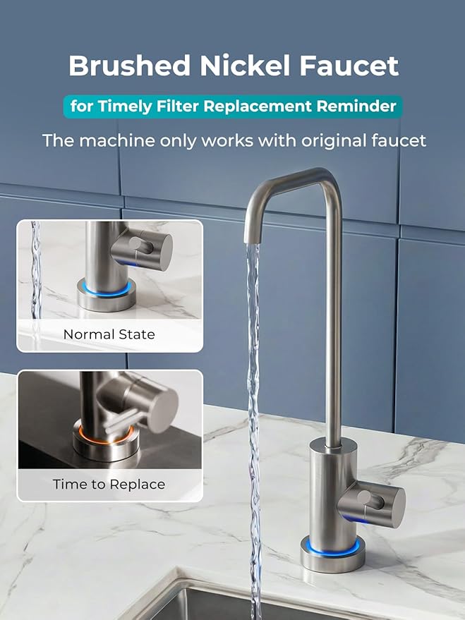 VIOMI® RO Water Filtration System,TDS PFOS&PFOA Reduction, 9 Stage Reverse Osmosis Water Filter, 600GPD, NSF/ANSI 372&53&42 Certified, Tankless Reverse Osmosis System Under Sink with Faucet