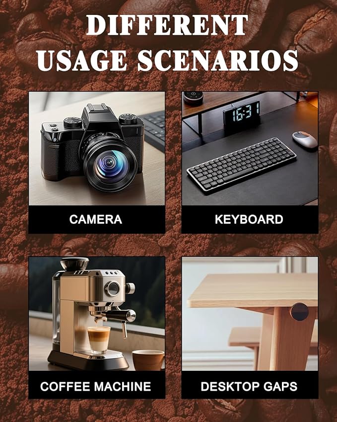 Ebony Bristle Coffee Brush, Espresso Accessories Kit – Portafilter Brush Espresso Kit for Espresso Machine, Grinder, Countertop, 2 Pack