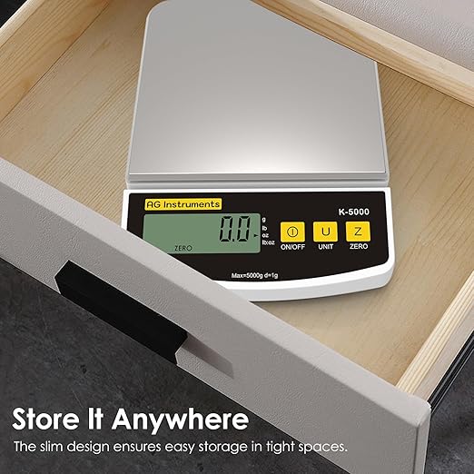 11lb/1g Digital Food Kitchen Scale, Multi-Functional Grams Ounces for Cooking Baking Diet Meal Prep Weight Loss, 4 Units, Stainless Steel Zero Tare Function