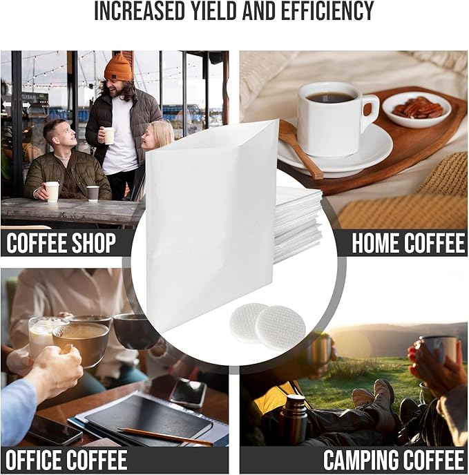 Complete Filter Replacement Set for Toddy Cold Brew System - Includes 10 Reusable Felt Filters and 50 Paper Filter Bags