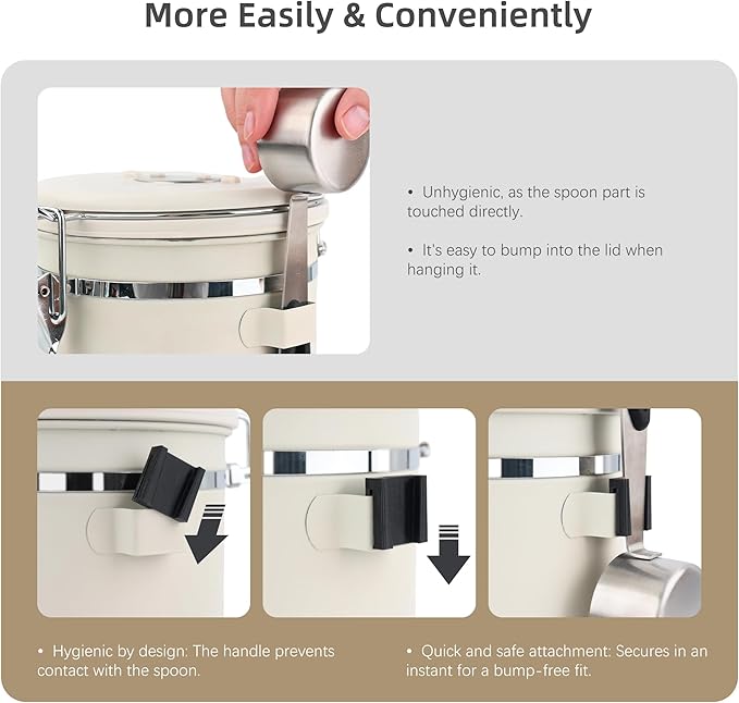 ShanSon Coffee Canister Airtight Coffee Container Stainless Steel Coffee Bean Storage Container with Scoop Coffee Canister for Beans Grounds Sugar Flour Tea Cereal,22OZ, Pink