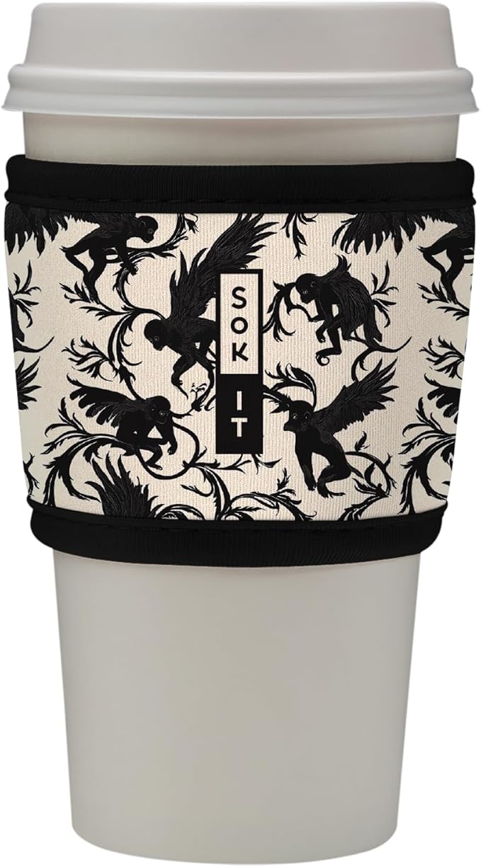 Sok It HotSok Coffee & Tea Reusable Insulated Neoprene Cup Sleeve (Monkey Business)