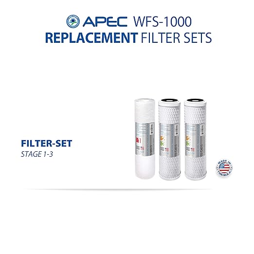 APEC Water Systems WFS-1000 Super Capacity Premium Quality 3 Stage Under-Sink Water Filter System