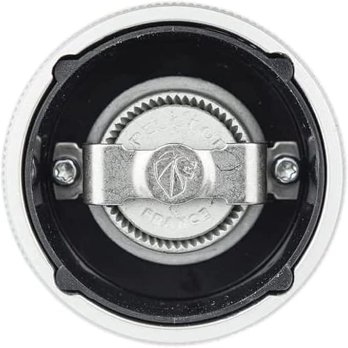 PEUGEOT- Line Pepper Mill Classic Grind Adjustment -Aluminum and PEFC Certified Wood - Made in France- Natural Color. 12 cm-4.75"