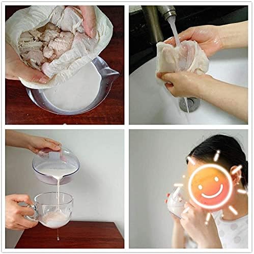 Cheesecloth Bags for Straining,Reusable Cold Brew Coffee Cheese Cloths Strainer,Large Nut Milk Tea Juice Bag,100% Natural Cotton Fine Mesh Filter Bags (Small, 8 Pack)