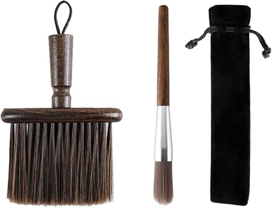 2PCS Coffee Grinder Cleaning Brush,Coffee Filter Cleaning Brush,Dusting Espresso Brush Accessories Cleaner Barista Brush,Wooden Handle Cleaning Tool for Barista Home Kitchen