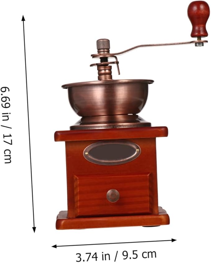 Portable Manual Coffee Grinder Ceramic Classic Grain Mill for Coffee Beans and Grains Wear-resistant Hand Crank Multifunctional Grinder for Home and Outdoor Use