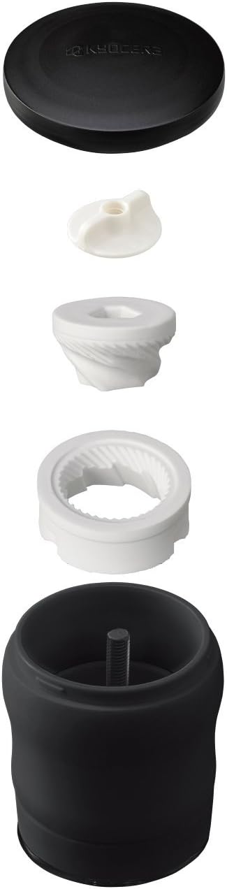 Kyocera Salt and Pepper Mill with Adjustable Advanced Ceramic Grinding mechanism, Grinder for all Spices and Herbs-Colors Vary