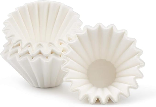 EUSOAR Small Coffee Filters, 1-4 Cups 100pcs Disposable Coffee Filter Baskets, Unbleached Basket Filter Paper, Fits Basket Style Electric Coffee Makers