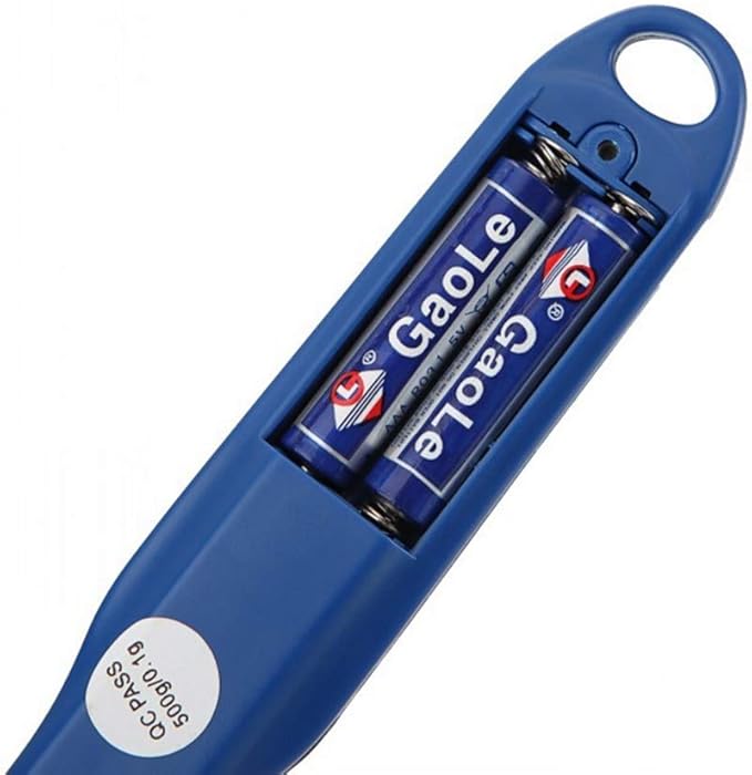 Kitchen Scale Spoon Gram Measuring Spoon, 500g/0.1g Blue Cute Digital Weight Scale Spoon Milligram Measuring Scoop Grams Electronic Measuring Cup for Portioning Tea, Flour, Spices, Medicine