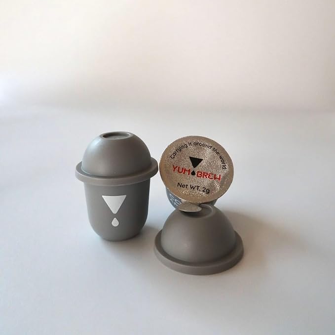 Yum!Brew Instant Coconut Americano Coffee – Freeze-Dried Yunnan Arabica | 12 Servings | Smooth & Nutty Flavor | Hot or Cold Brew | No Sugar | Low Calorie | Travel-Friendly Pods