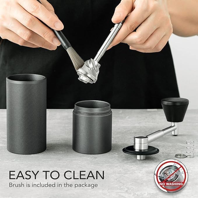 TIMEMORE Chestnut C2 Fold Manual Coffee Grinder with Stainless Steel Conical Burr, Adjustable Setting for Espresso/Pour Over/French Press, Capacity 25g portable Hand Mill for Home/Travel/Camping