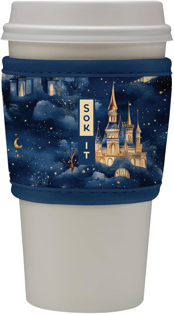 Sok It HotSok Coffee & Tea Reusable Insulated Neoprene Cup Sleeve (Castle in the Sky)