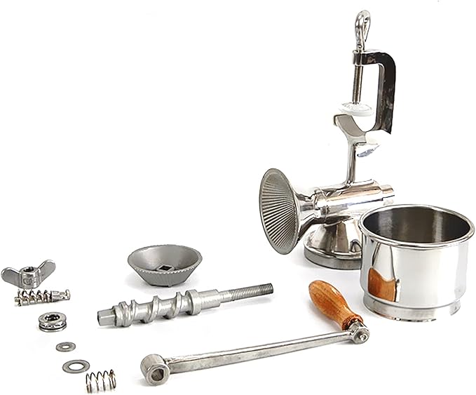 Grain Grinder, Portable Hand Crank Grain Mill, 304 Stainless Steel Wheat Grinder with Handle, Professional Manual Coffee Mill for Coffee Nut Malt Oats Corn