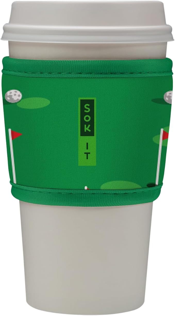 Sok It HotSok Coffee & Tea Reusable Insulated Neoprene Cup Sleeve (Golf)