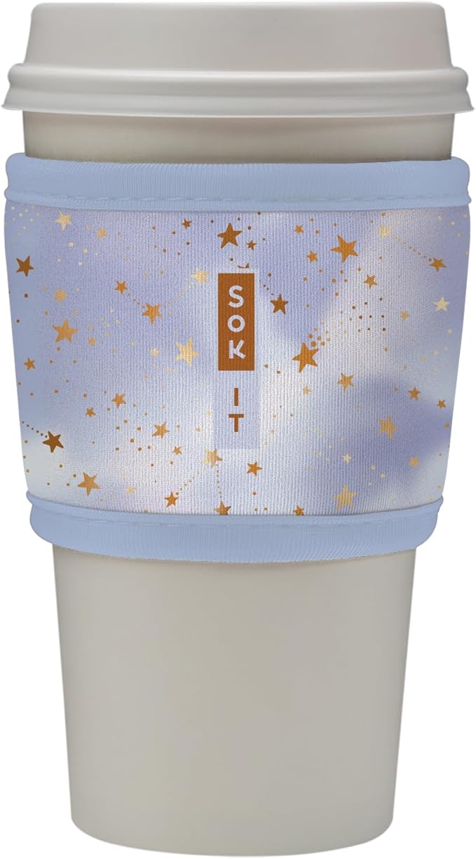 Sok It HotSok Coffee & Tea Reusable Insulated Neoprene Cup Sleeve (Cosmic Glitter)