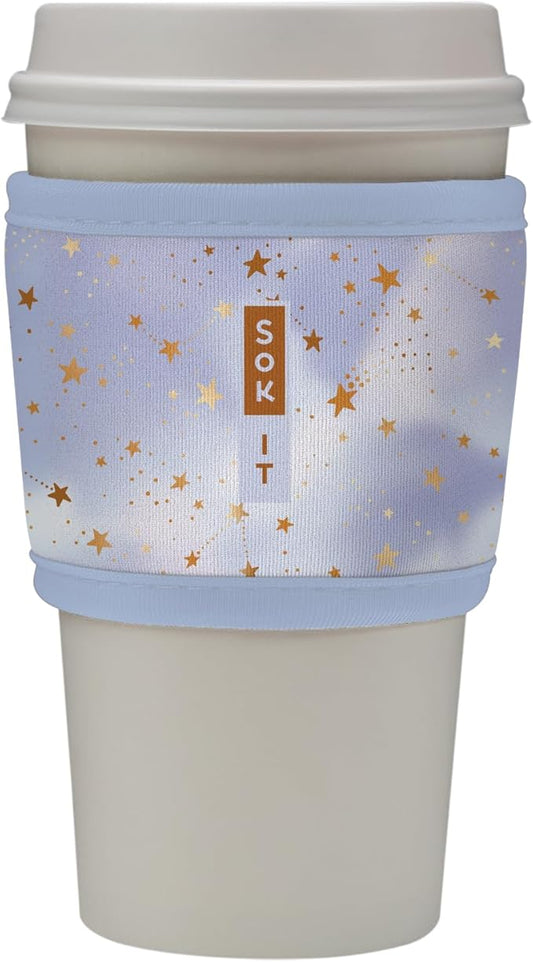 Sok It HotSok Coffee & Tea Reusable Insulated Neoprene Cup Sleeve (Cosmic Glitter)