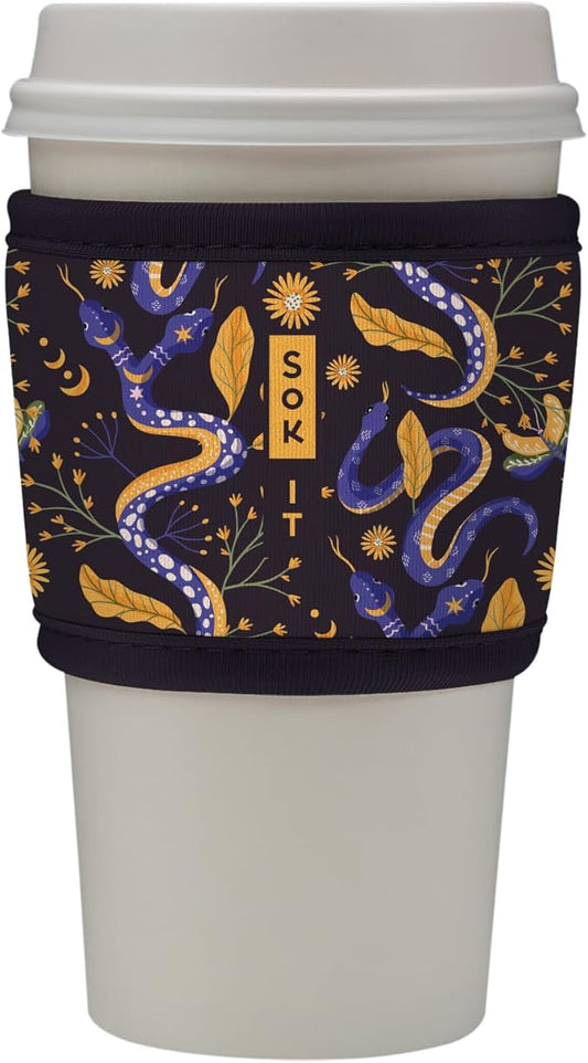 Sok It HotSok Coffee & Tea Reusable Insulated Neoprene Cup Sleeve (Celestial Slither)