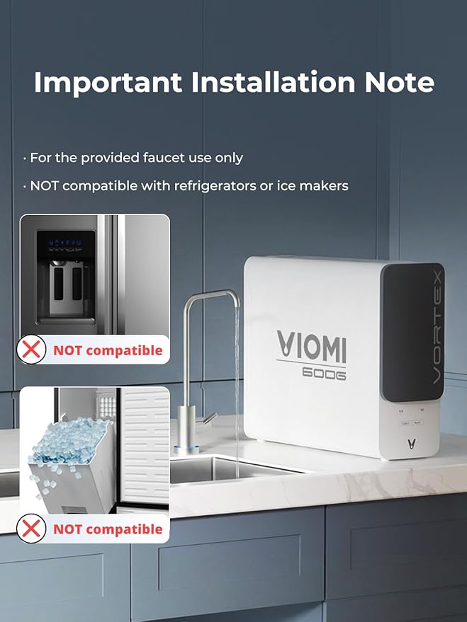 VIOMI® RO Water Filtration System,TDS PFOS&PFOA Reduction, 9 Stage Reverse Osmosis Water Filter, 600GPD, NSF/ANSI 372&53&42 Certified, Tankless Reverse Osmosis System Under Sink with Faucet