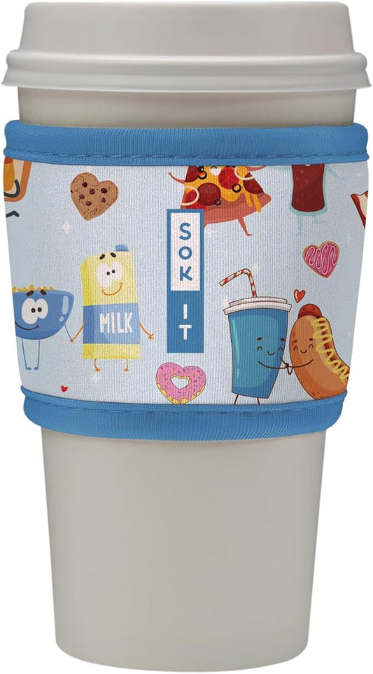 Sok It HotSok Coffee & Tea Reusable Insulated Neoprene Cup Sleeve (Bestie Bites)
