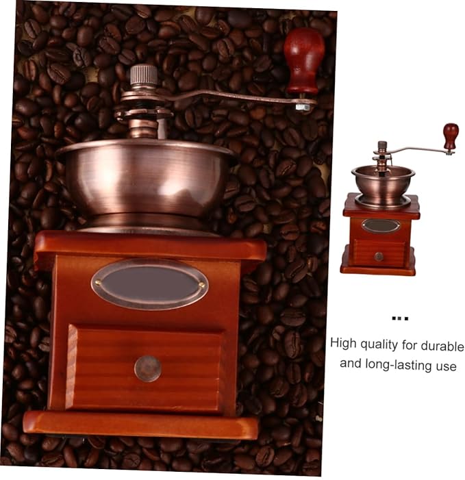 Portable Manual Coffee Grinder Ceramic Classic Grain Mill for Coffee Beans and Grains Wear-resistant Hand Crank Multifunctional Grinder for Home and Outdoor Use