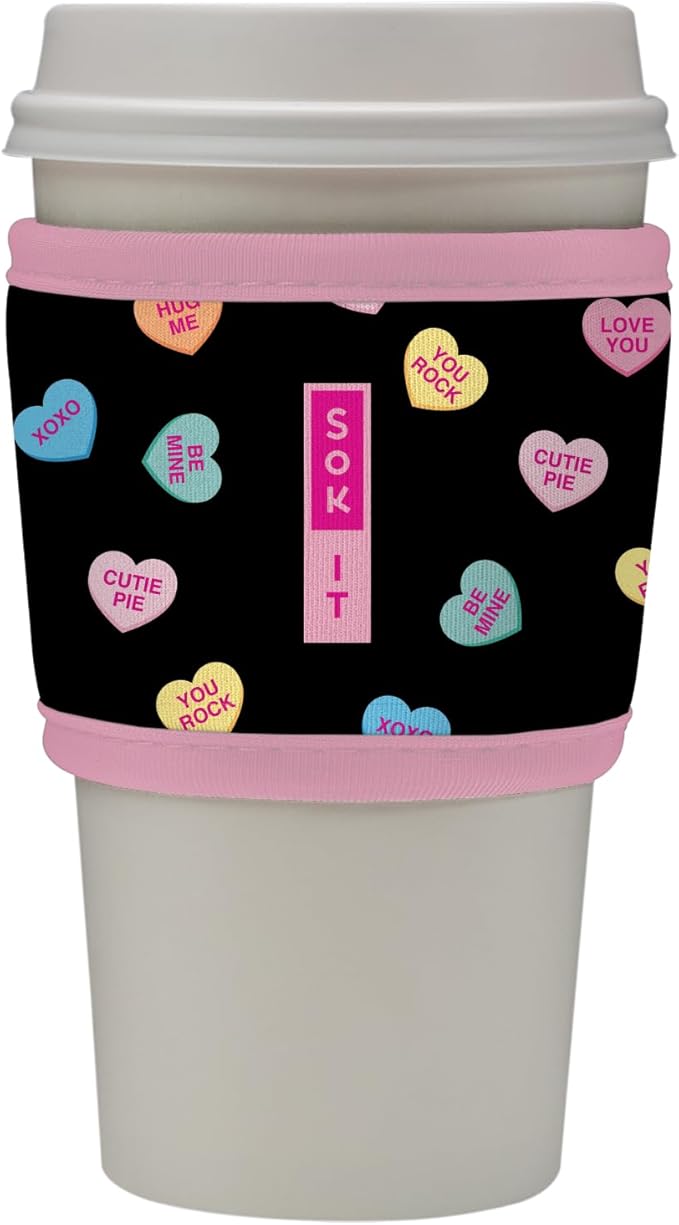 Sok It HotSok Coffee & Tea Reusable Insulated Neoprene Cup Sleeve (Sweet Notes)