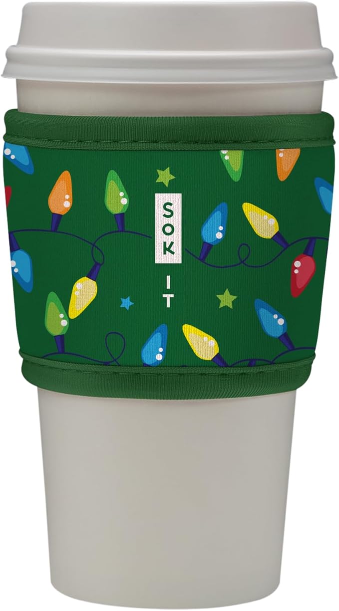 Sok It HotSok Coffee & Tea Reusable Insulated Neoprene Cup Sleeve (Get Lit)