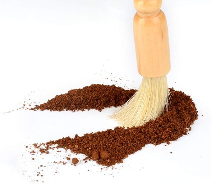 Espresso Machine Cleaning Brush Set - CAFEMASY 5 Pieces Coffee Cleaning Brush Natural Bristles Wooden Brush for Coffee Grinder and Nylon Brush for Espresso Machine Cleaning