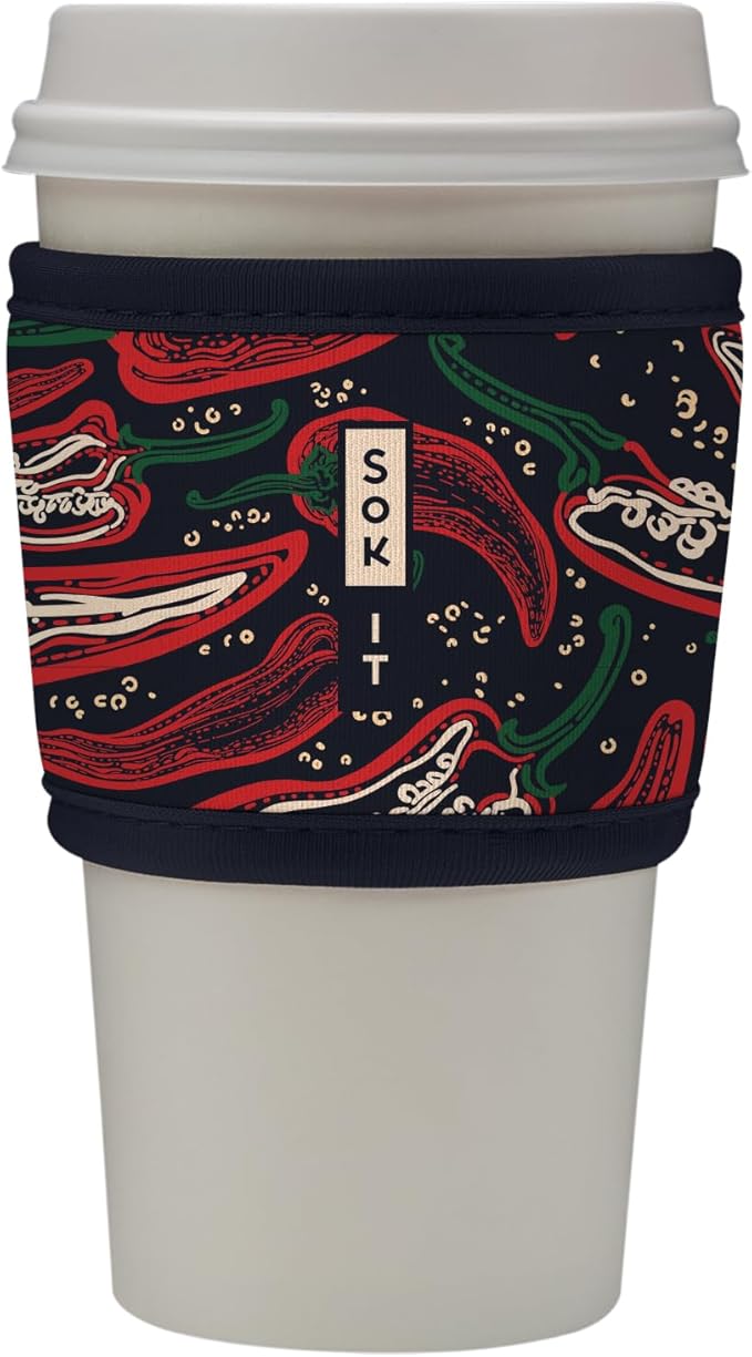 Sok It HotSok Coffee & Tea Reusable Insulated Neoprene Cup Sleeve (Hot Stuff)