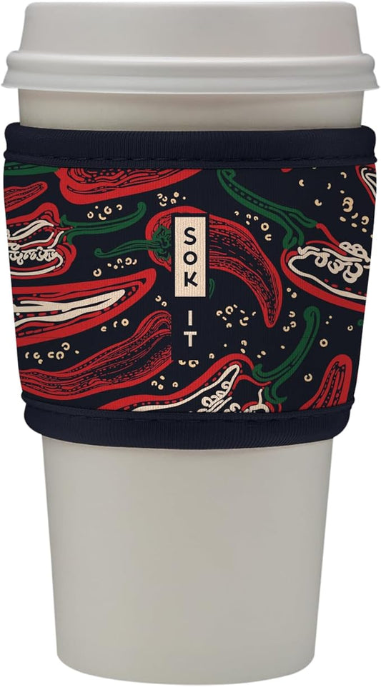Sok It HotSok Coffee & Tea Reusable Insulated Neoprene Cup Sleeve (Hot Stuff)