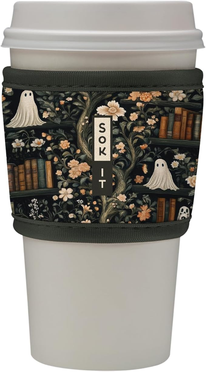 Sok It HotSok Coffee & Tea Reusable Insulated Neoprene Cup Sleeve (Ghost Stories)