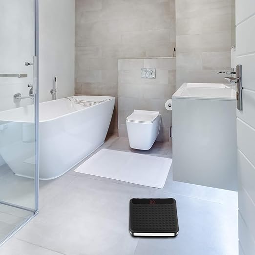 Uten Digital Body Weight Bathroom Scale, High Precision Measurements Scales with Step-On Technology, Large Non Slip Silicone Platform and LCD Digital Display, 400lbs/180kg Capacity