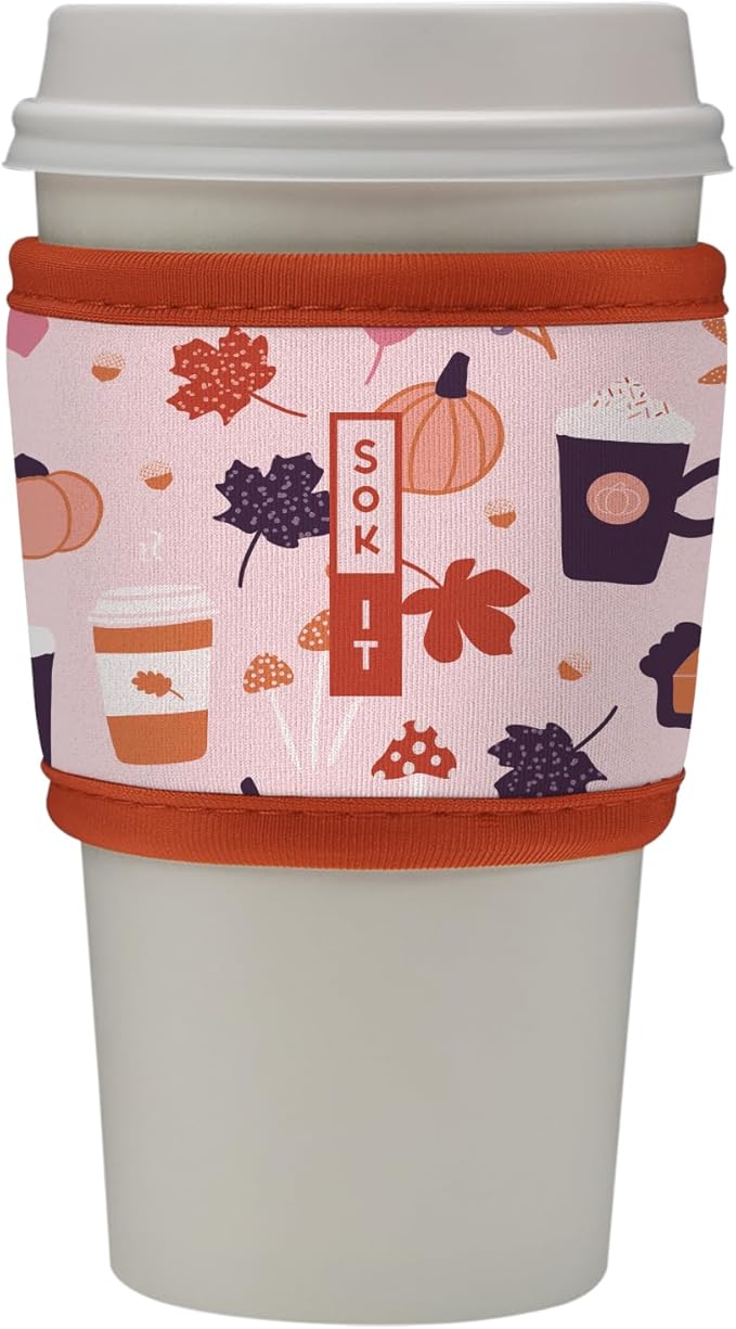 Sok It HotSok Coffee & Tea Reusable Insulated Neoprene Cup Sleeve (PSL)