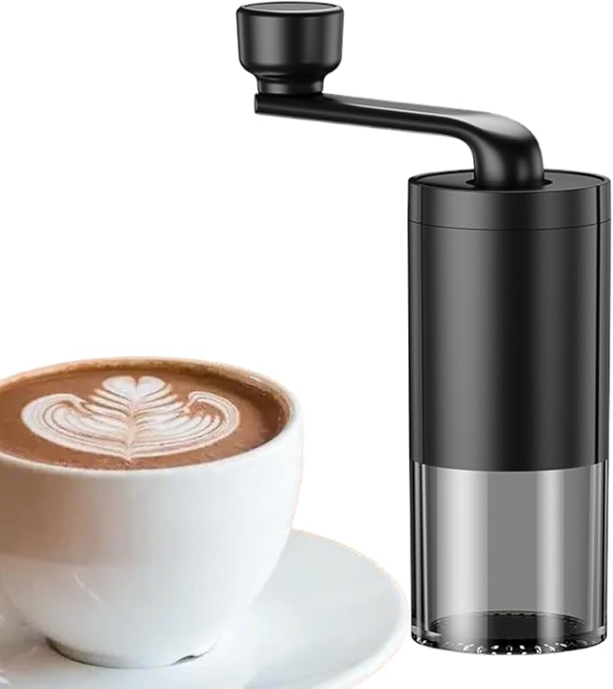Manual Coffee Grinder Portable Hand Burr, Adjustable Ceramic Core Mill, Quiet Coffee Bean Grinder Stepless Control Durable Lightweight Home Travel Cafe Espresso Mocha Latte Americano Use