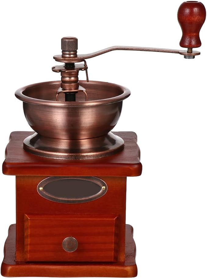 Manual Coffee Grinder Travel-Friendly Hand Bean Grinder Ceramic Core and Iron Handle for Large Capacity Grinding