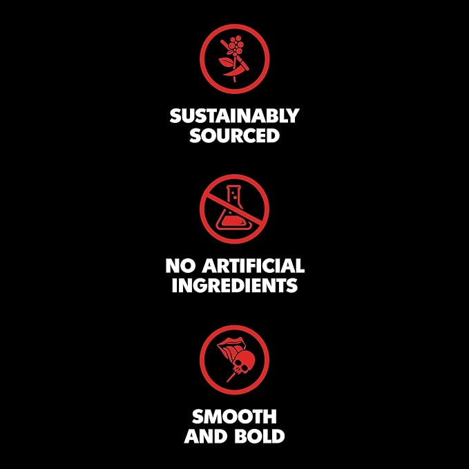 Death Wish Coffee - Single Serve Pods - Dark Roast Coffee Pods - Made with USDA Certified Organic Beans (Dark Roast, 100 Count (Pack of 1))