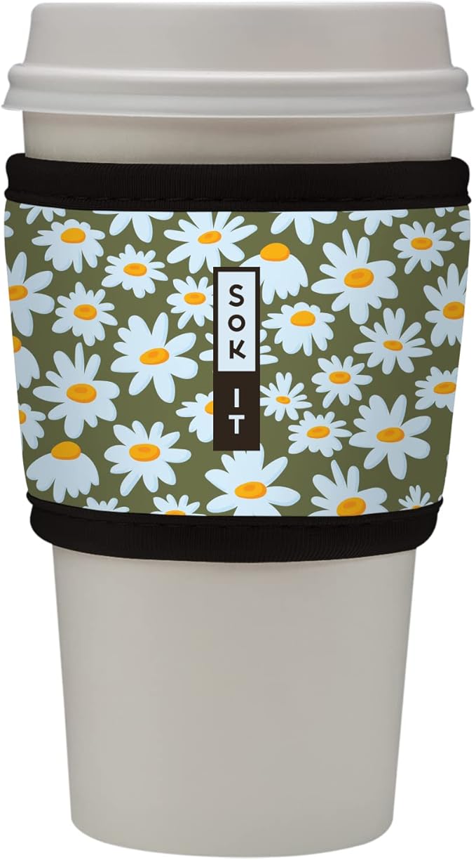 Sok It HotSok Coffee & Tea Reusable Insulated Neoprene Cup Sleeve (Chamomile China)