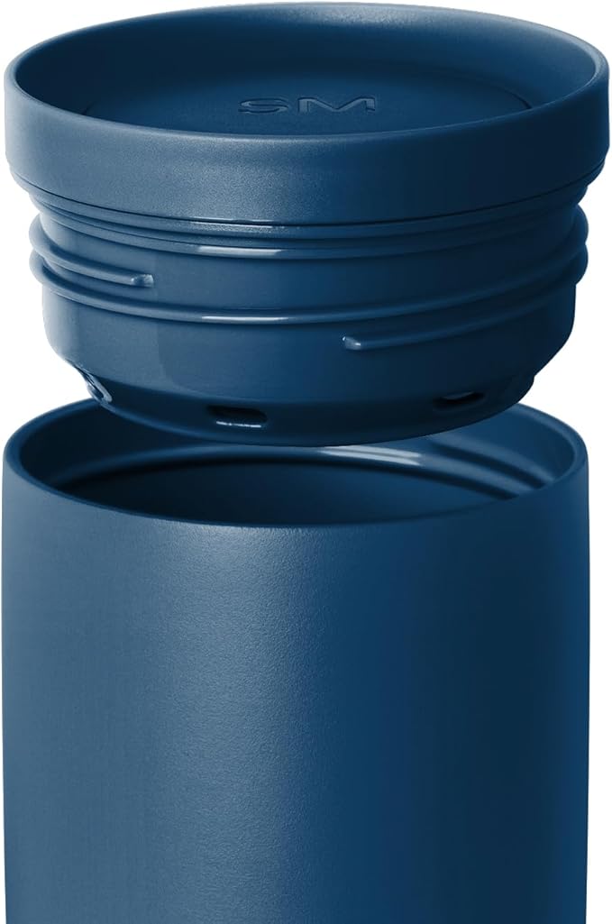 Simple Modern Travel Coffee Mug Tumbler with 360° Lid | Ceramic-Lined Insulated Stainless Steel Cold Brew Iced Coffee Cup | Gifts for Women Men Her Him | Voyager Signature | 16oz | Slumberland