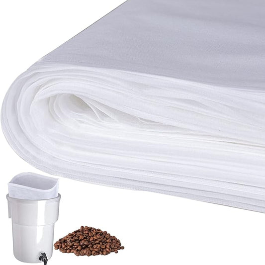 50 Pack Cold Brew Coffee Filters, 20" X 20" Commercial Bags, Brew Up To 5 LBS Coffee, Filter Bag, 5 Gallon
