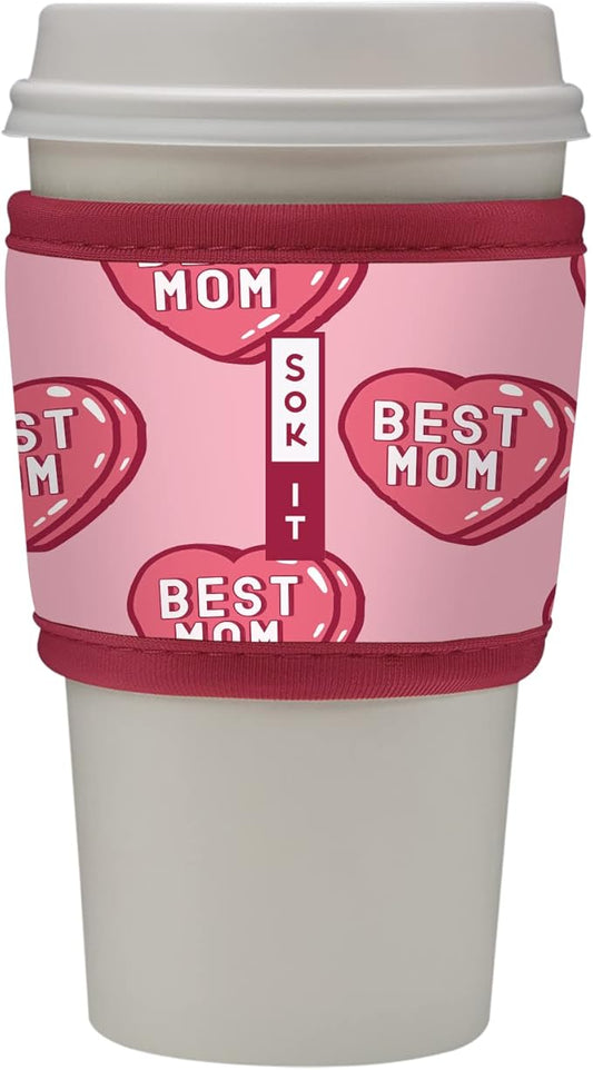 Sok It HotSok Coffee & Tea Reusable Insulated Neoprene Cup Sleeve (Dear Mom)