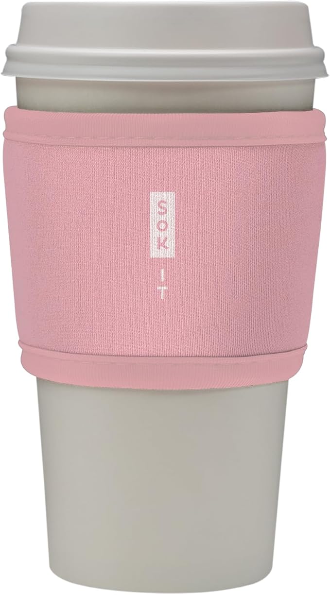 Sok It HotSok Coffee & Tea Reusable Insulated Neoprene Cup Sleeve (Millennial Pink)