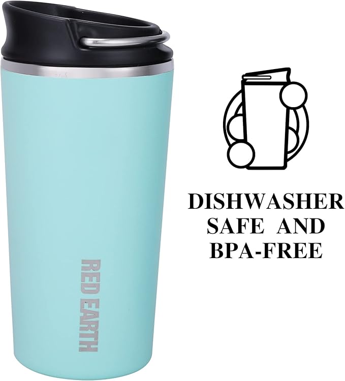 GiNT 17oz Travel Tea Mug with Infuser and Two Lid. Vacuum Insulated 316 Stainless Steel Travel Coffee Mug. Dishwasher Safe Tea Cup with Tea Strainer for Hot and Cold Brew Coffee or Tea(Green)