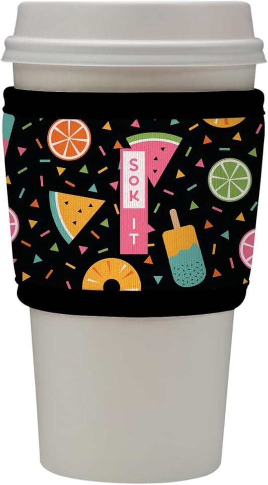 Sok It HotSok Coffee & Tea Reusable Insulated Neoprene Cup Sleeve (Summer Sweets)