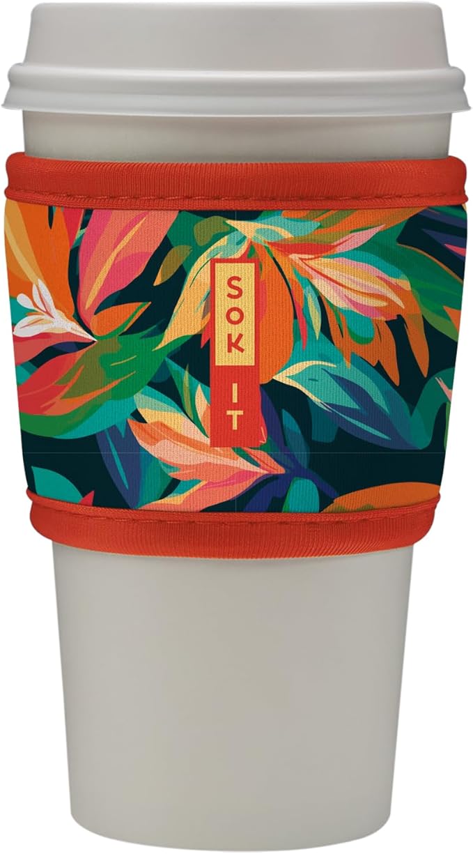 Sok It HotSok Coffee & Tea Reusable Insulated Neoprene Cup Sleeve (Jungle Jive)