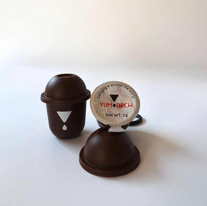 Yum!Brew Instant Espresso Coffee – Freeze-Dried Arabica from Yunnan | 12 Single Servings | Bold & Smooth | Hot or Cold Brew | No Sugar | Low Calorie | Travel-Friendly Mini Pods