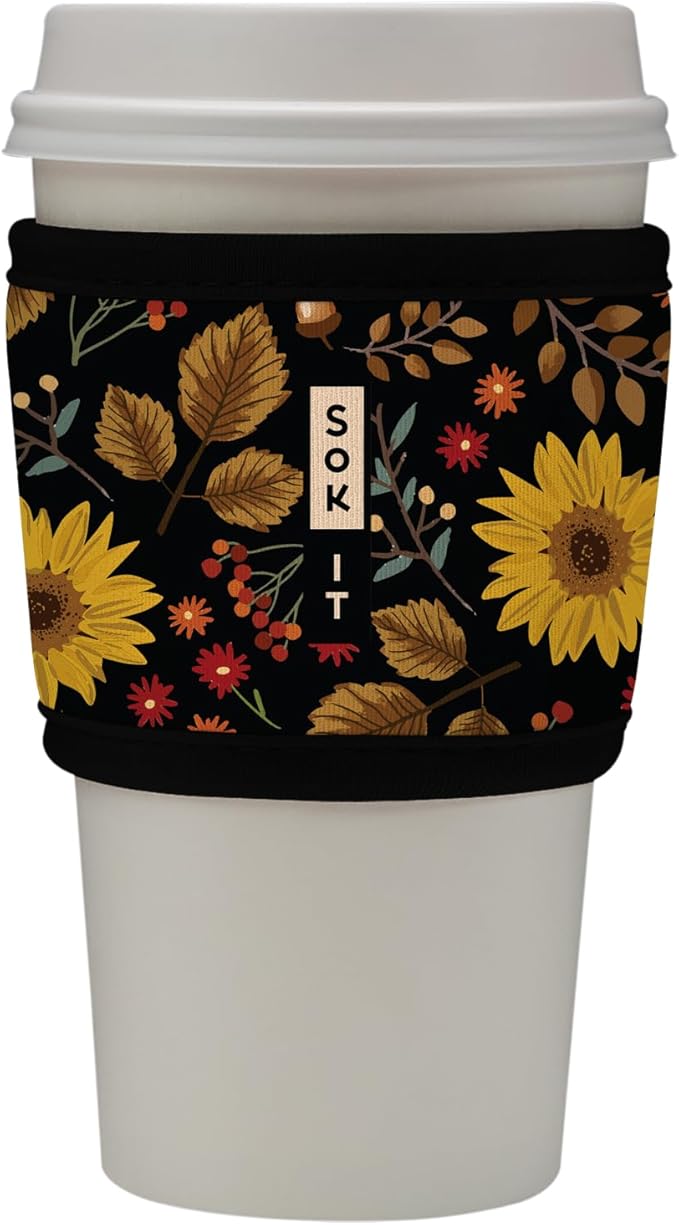Sok It HotSok Coffee & Tea Reusable Insulated Neoprene Cup Sleeve (Autumn Glow)