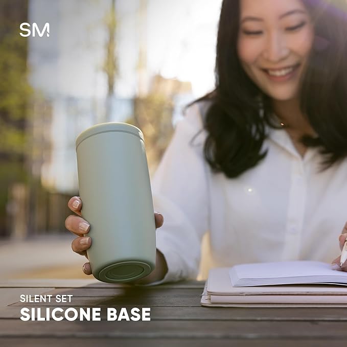 Simple Modern Travel Coffee Mug Tumbler with 360° Lid | Ceramic-Lined Insulated Stainless Steel Cold Brew Iced Coffee Cup | Gifts for Women Men Her Him | Voyager Signature | 12oz | Blue Dune